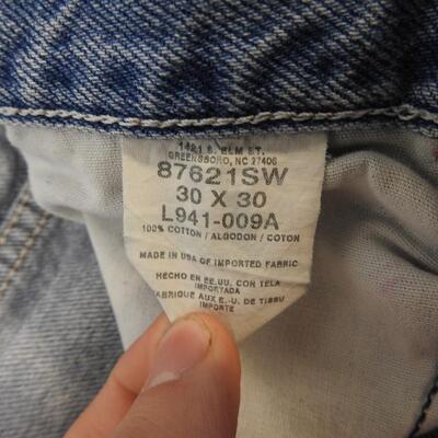 3 Pairs of Jeans: Calvin Klein, Size 30, Lee Dangarees, 30 x 32, Rustler 30 x 30