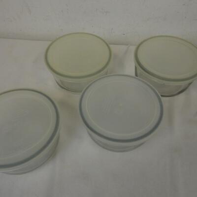 8 Glass Food Containers, 2 Cup, Microwave Safe