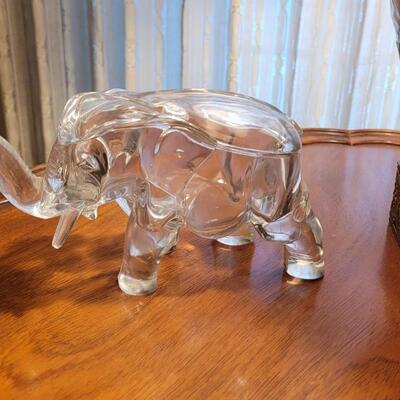 Lot 98: Vintage Pressed Glass Elephant Box by Co-operative Flint Glass Company
