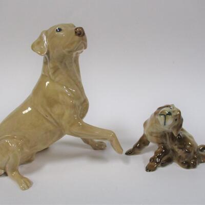 Porcelain Dogs - Zsolnay Hungary Porcelain Spaniel