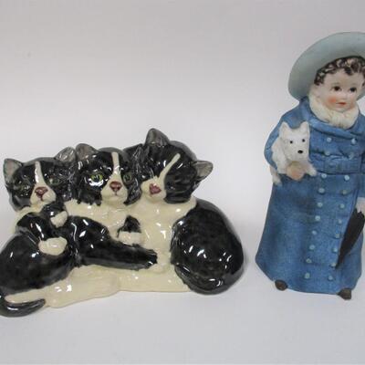 Trio Of Kittens - Marked & Lefton China Figure