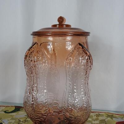 Planters Peanuts Pink Depression Glass