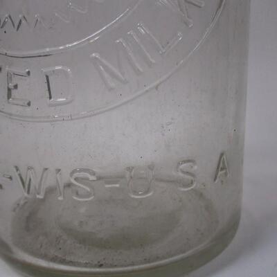Horlick's Malted Milk M&M Racine WI Clear Jar With Lid