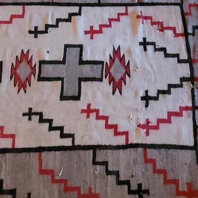 Lot 106: 1920's Navajo Cross Blanket