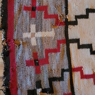 Lot 106: 1920's Navajo Cross Blanket