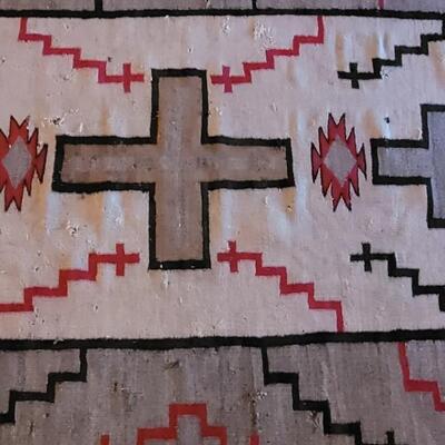 Lot 106: 1920's Navajo Cross Blanket