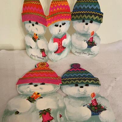 ST VINTAGE SNOWMAN GREETING CARDS