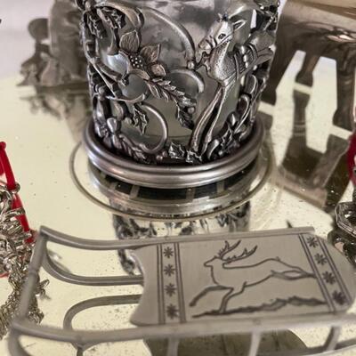 ST VINTAGE SILVER METALS COLLECTION OF HOLIDAY DECORATION