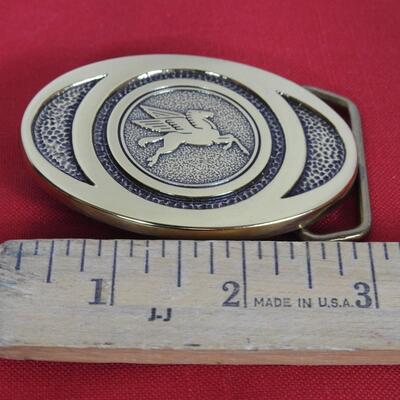 Pegasus Mobile Oil Belt Buckle