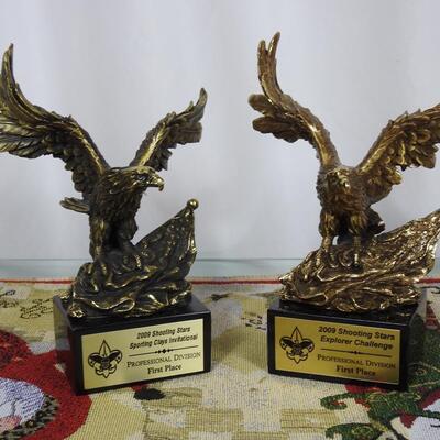 Grouping of Eagle Statuettes Trophyâ€™s