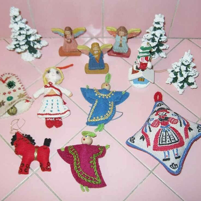 MS Christmas Ornaments & Figures & Trees Angels Scandinavian Pillow Bell Doll