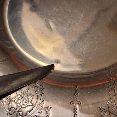 Lot 109: Vintage TOWLE 9" LOUIS XIV Sterling Silver Platter #54160 Chased