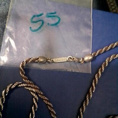 Vintage Napier 26" Silver Necklace