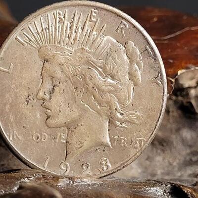 Lot 115: (2) 1923 Peace Dollar Coins 90% Silver