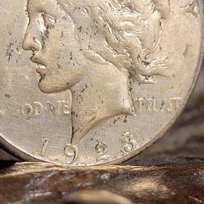 Lot 115: (2) 1923 Peace Dollar Coins 90% Silver