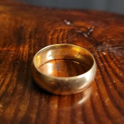 Lot 118: Vintage ARTCRAFT 14K Yellow Gold Mens Wedding Band Classic Style Size 9.75