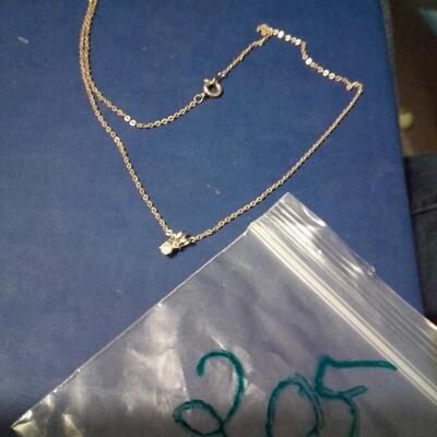 Gold Necklace with 1/4ct. Diamond Pendant