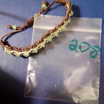 Knotted Jade Bead Bracelet
