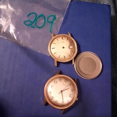 2 Vintage Early 70's Timex Handwind Watches