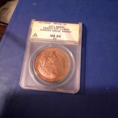 1971 Bronze Medal graded MS-64 RB