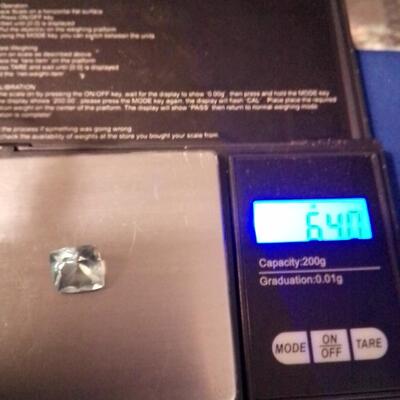 Loose 6.4 ct Aquamarine Princess cut