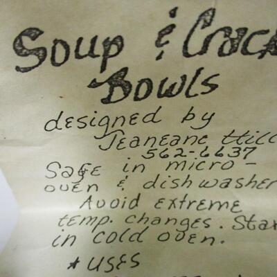 Soup & Cracker Bowls Artist Jeaneane Hill