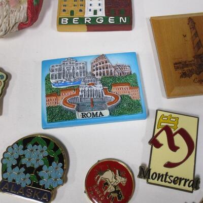 Collection Of Souvenir Refrigerator Magnets
