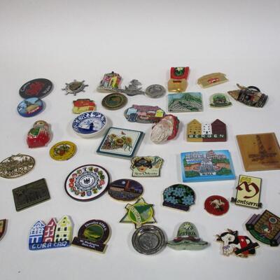 Collection Of Souvenir Refrigerator Magnets