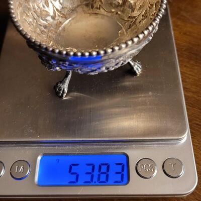Lot 134: Antique .830 Silver Small Footed Fancy Bowl