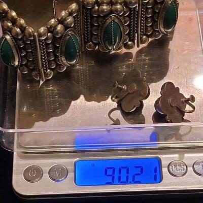 Lot 140: Pre-1948 TAXCO Bracelet & Earrings