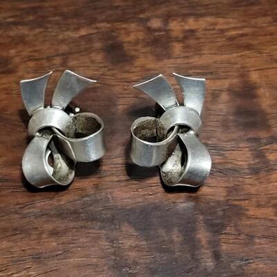 Lot 144: Parisian Sterling Clip On Earrings (2)
