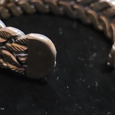 Lot 150: Old Pawn Navajo Braided Sterling Cuff