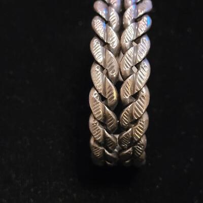Lot 150: Old Pawn Navajo Braided Sterling Cuff