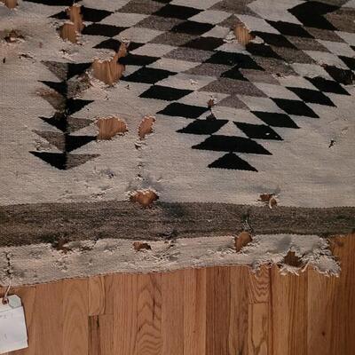 Lot 155: 1920's Navajo Whirling Log Blanket