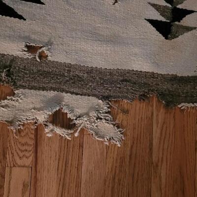 Lot 155: 1920's Navajo Whirling Log Blanket