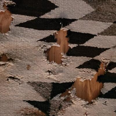 Lot 155: 1920's Navajo Whirling Log Blanket