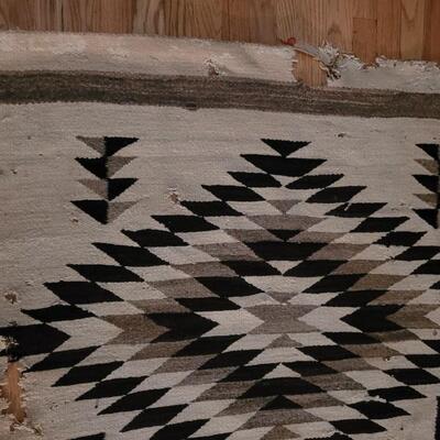 Lot 155: 1920's Navajo Whirling Log Blanket