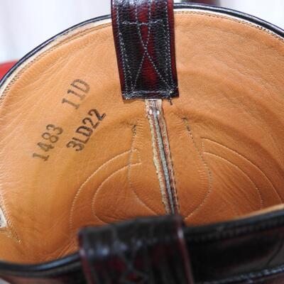 Pair of Menâ€™s Leather Cowboy Boots by Lucchese of San Antonio