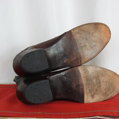 Pair of Menâ€™s Leather Cowboy Boots by Lucchese of San Antonio