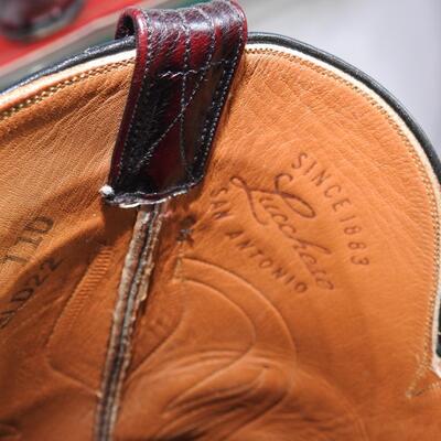 Pair of Menâ€™s Leather Cowboy Boots by Lucchese of San Antonio