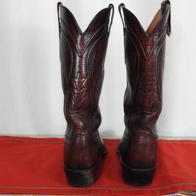 Pair of Menâ€™s Leather Cowboy Boots by Lucchese of San Antonio