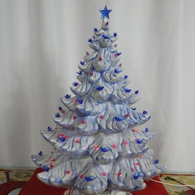 Ceramic Blue Christmas tree