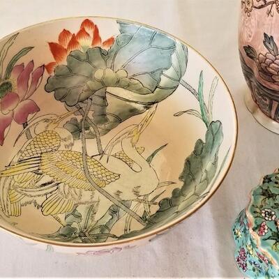 Lot #224  Decorative Asian-Style Lot - 3 pieces