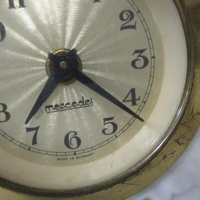 Vintage Mercedes Ceramic Mantel, Desk Clock - Made in Germany & Park Sherman Mantle Clock