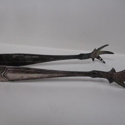 Schering Rela Letter Opener - Sterling Knife - Pewter Claw Tongs