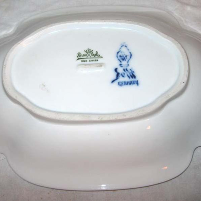 MS Antique Blue Delft Serving Bowl Rosenthal Germany Windmill 1920s