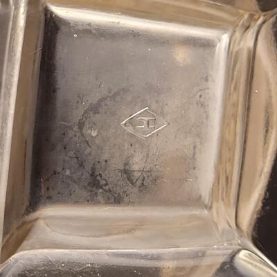 Lot 165: Antique HEISEY Sterling Silver Inlay Candy Dish