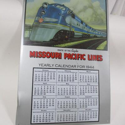 Vintage 1944 Metal Calendar Sign - Missouri Pacific Lines Route Of The  Eagles | EstateSales.org