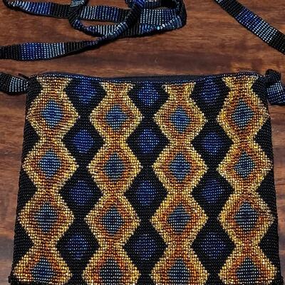 Lot 174: Multicolored Beaded Crossbody Bag