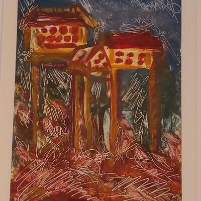 Lot 186: Original Monoprint Artwork "Mabel's"  by BARBARA LEYENDECKER